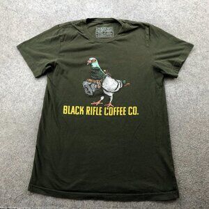 Black Riffle Coffee Company Shirt Mens Medium Green Rooster